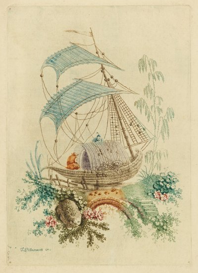 Ornamentales Design aus Nouvelle suite de cahiers chinois a lusage des dessinateurs et des peintres von Jean Baptiste Pillement